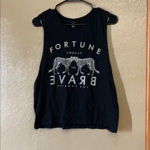 “Fortune favors the brave” muscle tee
